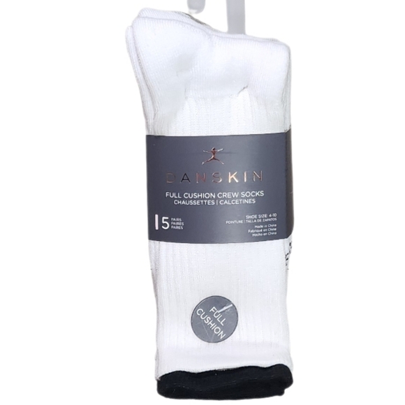 Danskin Full Cushion Crew Socks Women 5-Pck Shoe Size 4-10 Athleisure Multicolor - Picture 7 of 7